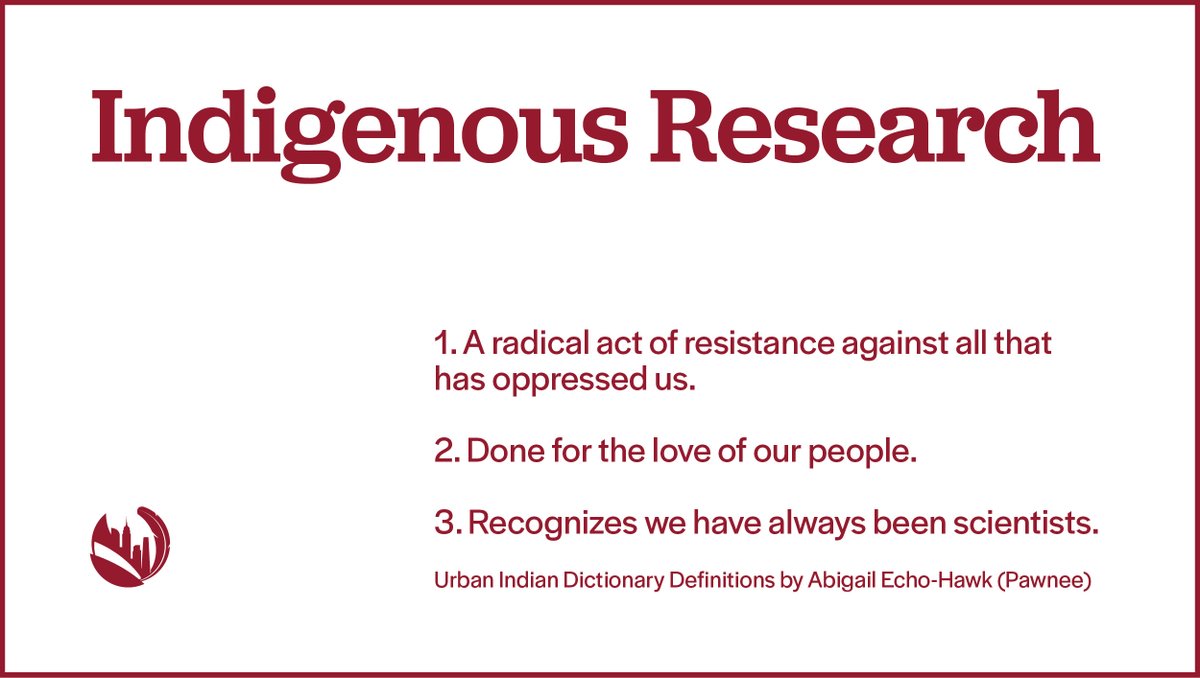TheUIHI's tweet photo. Our technologies and cultures exist thanks to the tireless research done by our ancestors.
⬇️ Find out how we continue that tradition in the slide below.
#UrbanIndianDictionary #IndigenousResearch #DecolonizeData https://t.co/arNyxSkvDR