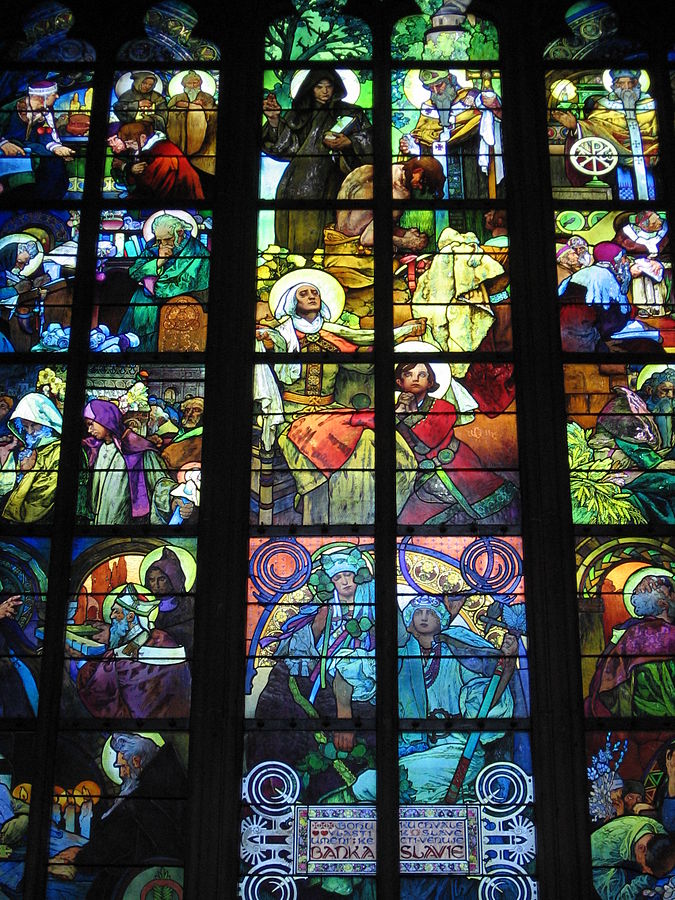 That's how you get somebody like the Czech artist Alphonse Mucha.

He designed stamps and bank notes