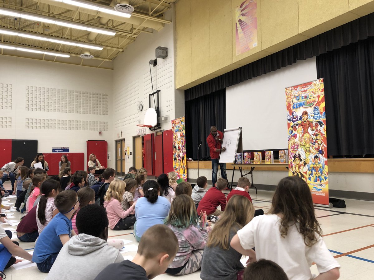 DNA Freeze Comic Book Art Tour paid a visit to our school today. We had a blast drawing together!🎨Thank you for stopping by! <a href="/laurasawicky/">Laura Sawicky</a> <a href="/DomenicScuglia/">Domenic Scuglia -</a>