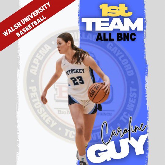 Congratulations to Caroline Guy for earning all BNC 1st Team!