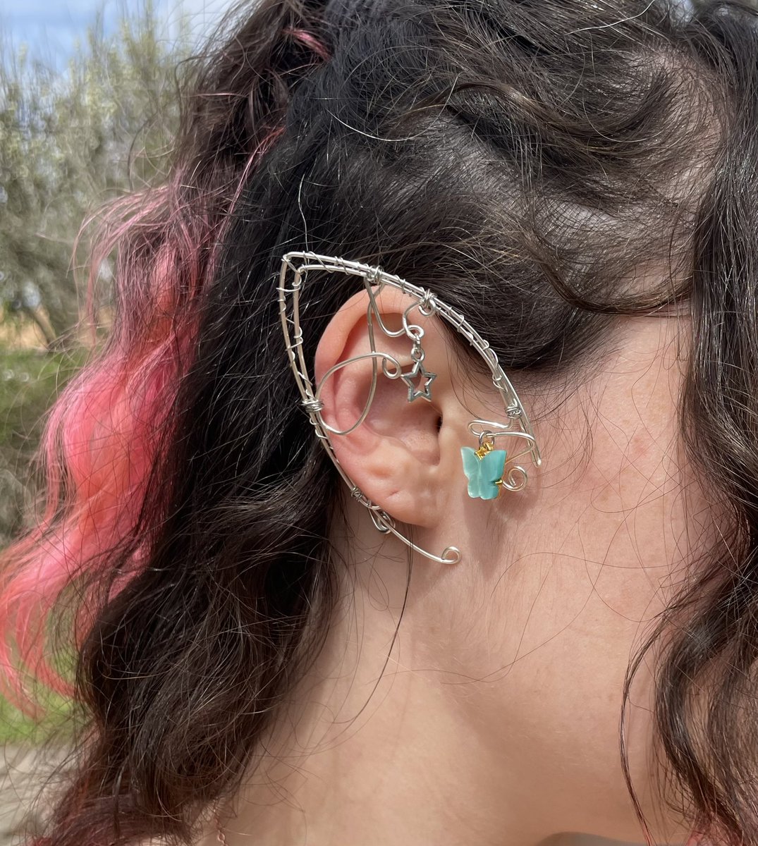 Fantasy ear cuffs available 3/25! 🧚‍♀️🧝‍♀️ #wirewrapping #artist #ArtistOnTwitter #tulsa #tulsaok #earcuff