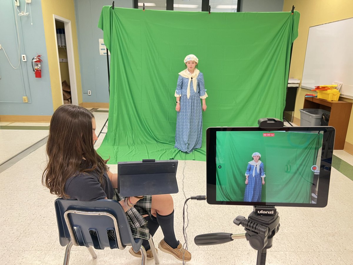 Green screen fun with 5th graders!
