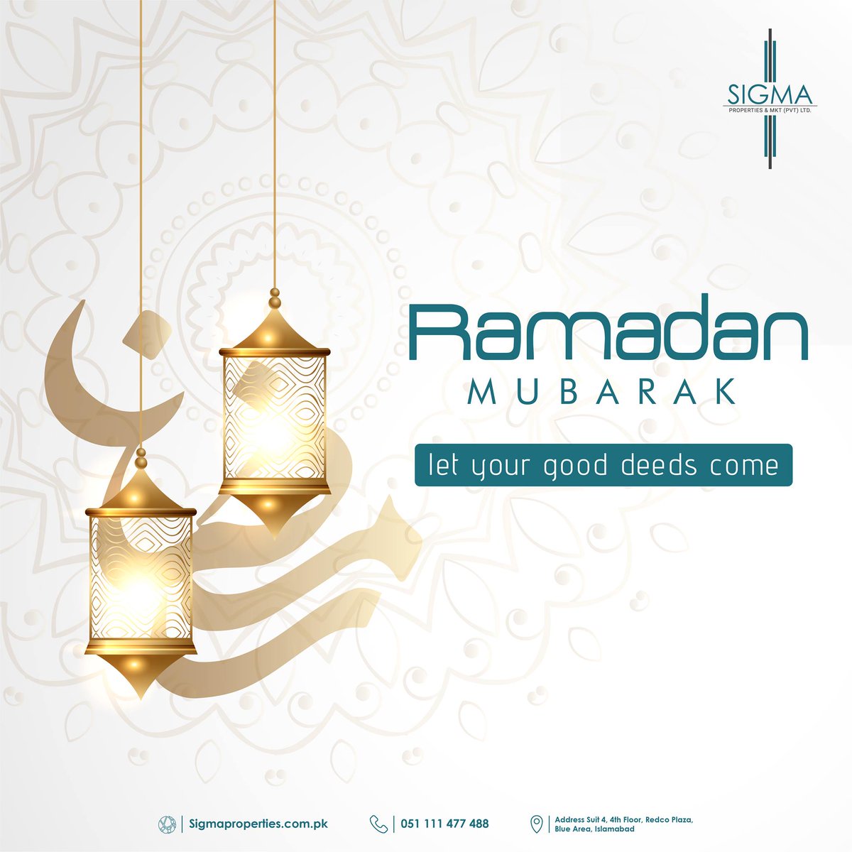 sigma_property's tweet photo. فَمَنْ شَهِدَ مِنْكُمُ الشَّهْرَ فَلْيَصُمْهُ [2:185]
So whoever sights [the new moon] of the month, let him fast it

#sigmaproperties #Ramadan #HappyRamadan #RamadanMubarak #ramadan2023 #ramadan2023pakistan #ramadan2023🌙 #ramadan2023islamabad #Islam https://t.co/vRtX5If320