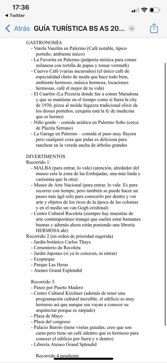 __maicol's tweet photo. Le pregunte a @sopadeletras00 si tenía alguna recomendación para Baires y en media hora me armo un WORD.
No hay palabras para tanta bendición https://t.co/Pz7h0yKMSu