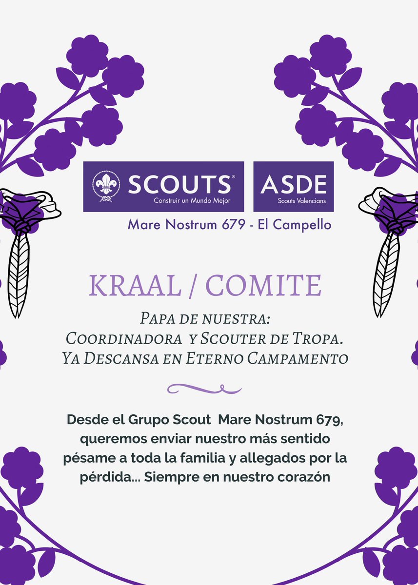 Nuestro Más sentido pésame:
Siempre en nuestros corazones.