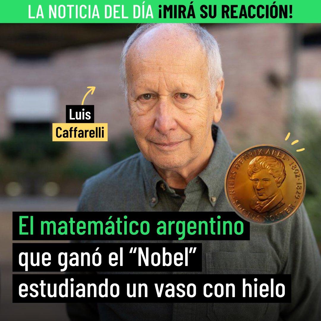 El matemático argentino Luis Caffarelli ganó el prestigioso premio Abel, considerado el Nobel de las matemáticas.