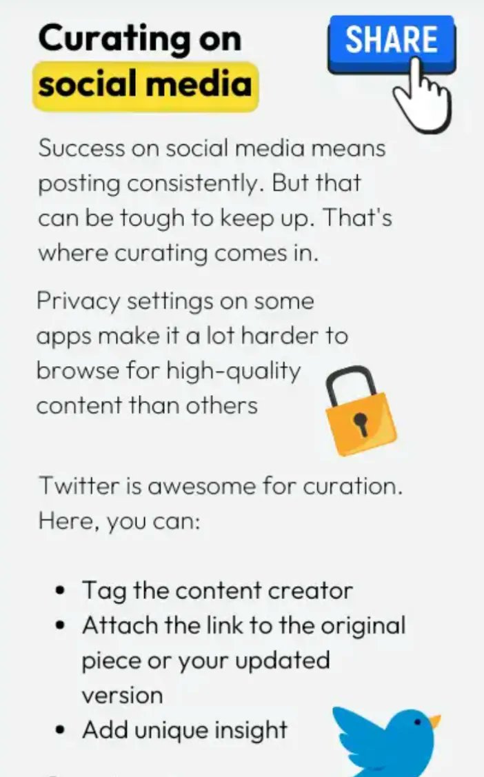 Content curation is a good way to fill up your social media calendar. See the full infographic here: buff.ly/3EFMdbV