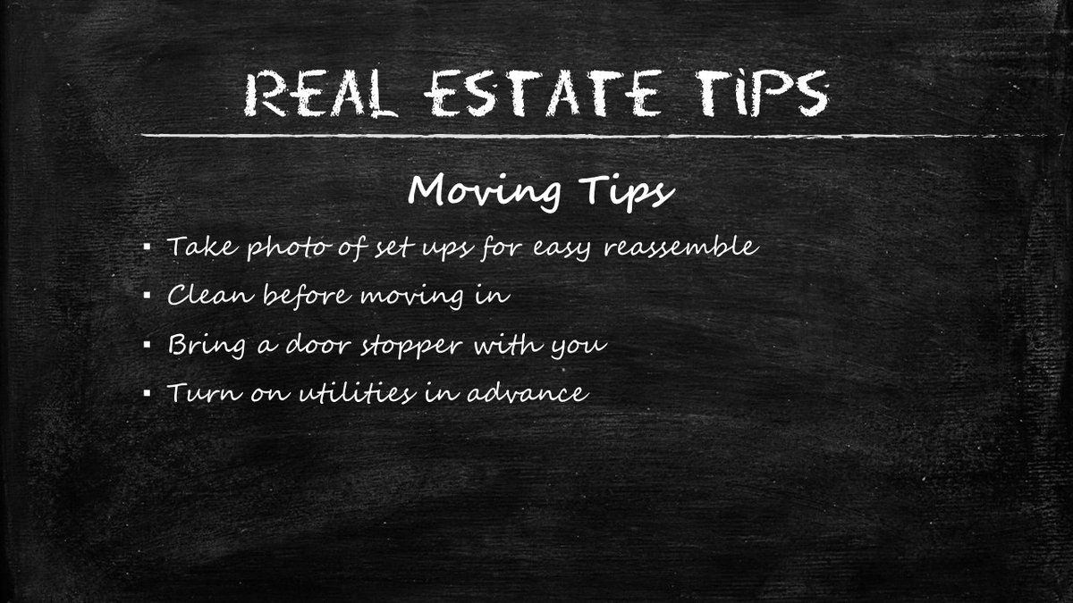 AHA_LLC's tweet photo. #RealEstateTip: Moving Tips
#WednesdayThought #WednesdayMotivation #RealEstate #RealEstateWisdom #RealEstateTips #ProTip #ProTips #Wisdom https://t.co/WkMDAivB0Z
