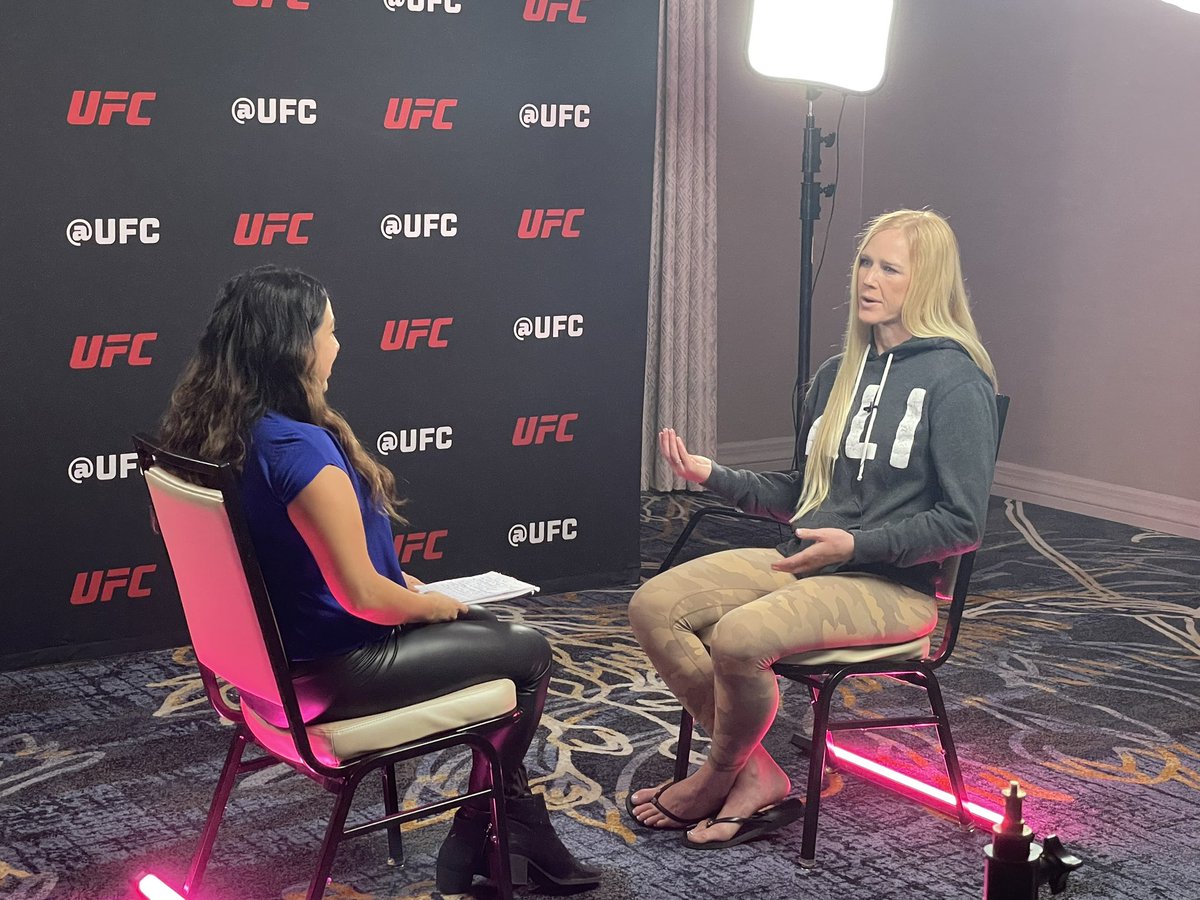 Had a great interview with the Preachers Daughter <a href="/HollyHolm/">Holly Holm</a>! Her co-main event against Yana Santos is Saturday for #UFCFightNight in San Antonio this weekend March 25th! Ty for the dope setup @gylonj and the #VodPodMedia team! 

Interviewing dropping soon! #UFC #FightNight