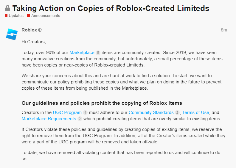 Offsale Roblox Items are Going Limited… What's Next?