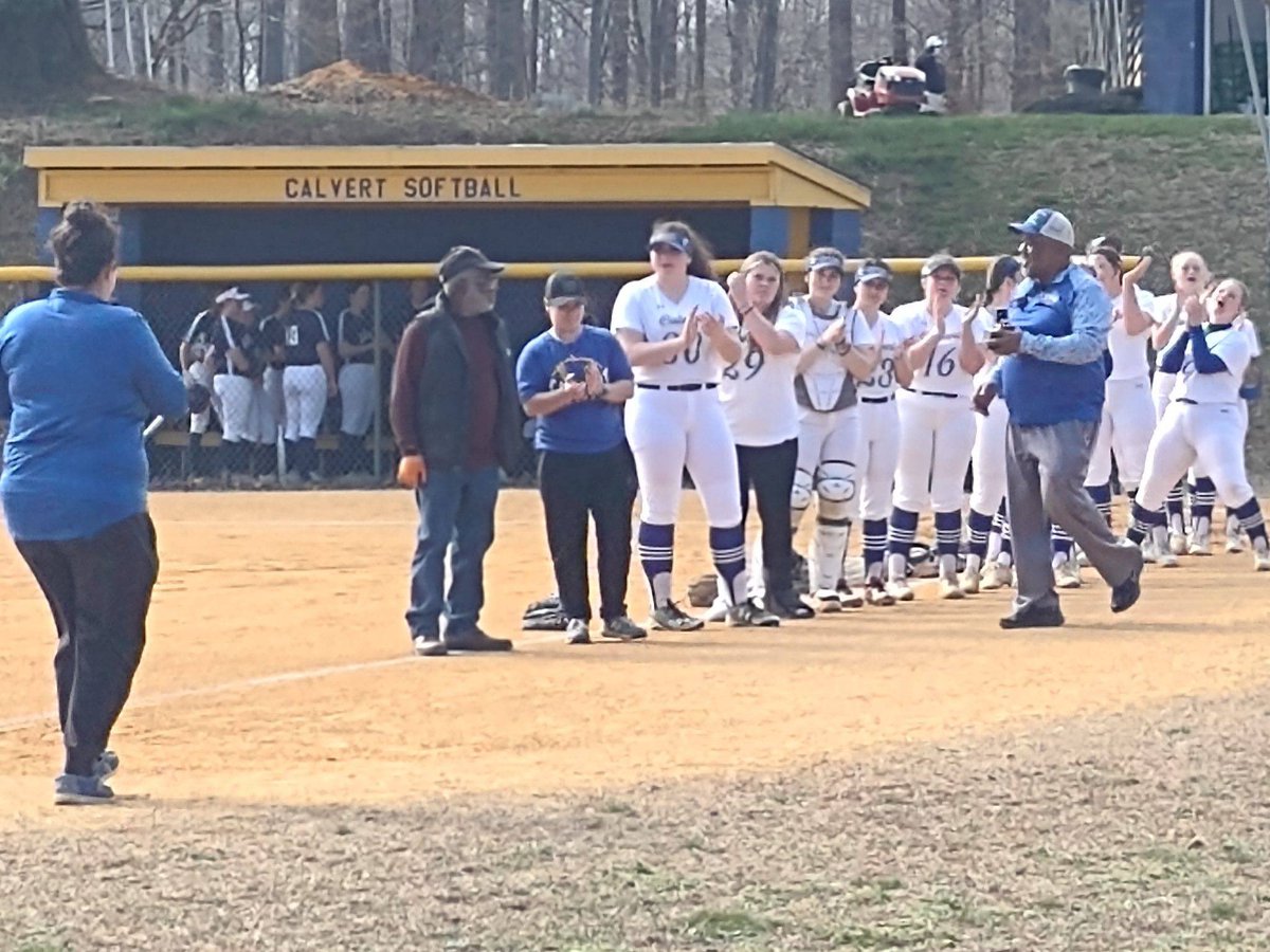 THECalvertHigh's tweet photo. CHS Softball presented their final State Championship ring today.  Thank you Mr. Robert Gross for your tireless support of CHS Athletics! https://t.co/0eSVS1a1JN