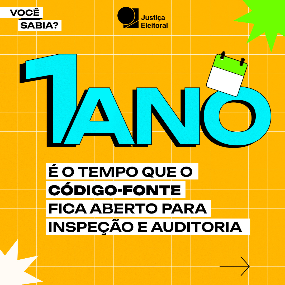 TSEjusbr's tweet photo. Não tem segredo nem mistério 😉 O código-fonte fica aberto para acesso IRRESTRITO, ao longo de UM ANO inteiro, para inspeção realizada por entidades fiscalizadoras – órgãos públicos, partidos políticos, Forças Armadas, @policiafederal, universidades e + 🔍 #VocêSabia #CódigoFonte https://t.co/2xHSgJp3JL