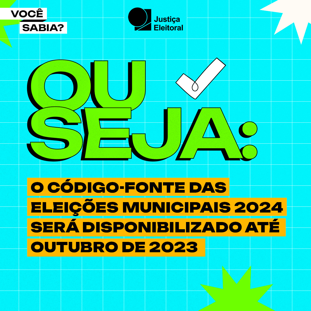 Não tem segredo nem mistério 😉 O código-fonte fica aberto para acesso IRRESTRITO, ao longo de UM ANO inteiro, para inspeção realizada por entidades fiscalizadoras – órgãos públicos, partidos políticos, Forças Armadas, <a href="/policiafederal/">Polícia Federal</a>, universidades e + 🔍 #VocêSabia #CódigoFonte