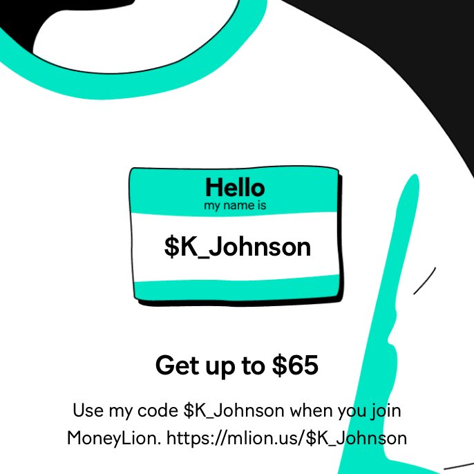 Get up to $65! Use my code $K_Johnson
when you join MoneyLion.
mlion.us/$K_Johnson