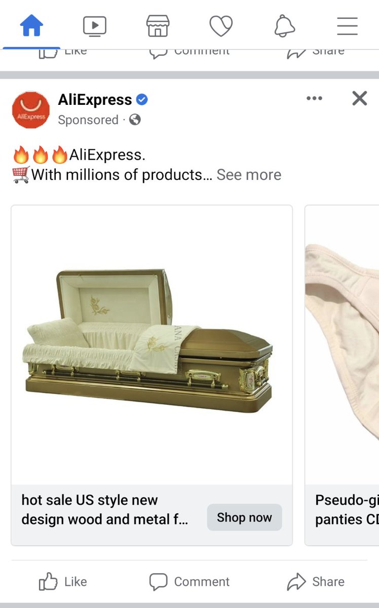 touch_the_earth's tweet photo. AliExpress reklāmas vienmēr izceļas, bet šis ir kaut kāds next level ☠️ https://t.co/9J4HNLlCvE