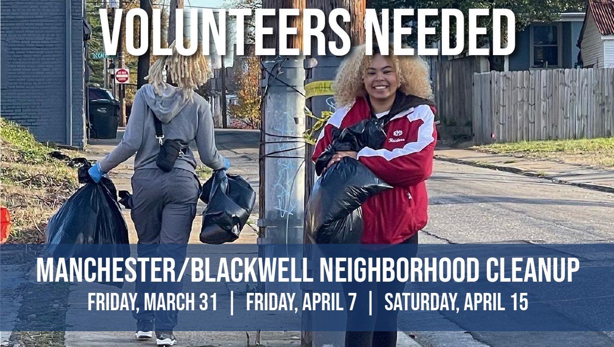 Join us, @ManchesterFest, and @Manchester_RVA for litter clean-ups in Richmond, VA. 
 
Fri, Mar 31 at 612 Hull St; bit.ly/3mZSGZv
Fri, April 7 at intersection of 13th and Hull St
Sat, April 15 at <a href="/LegendBrewingCo/">Legend Brewing Co.</a>