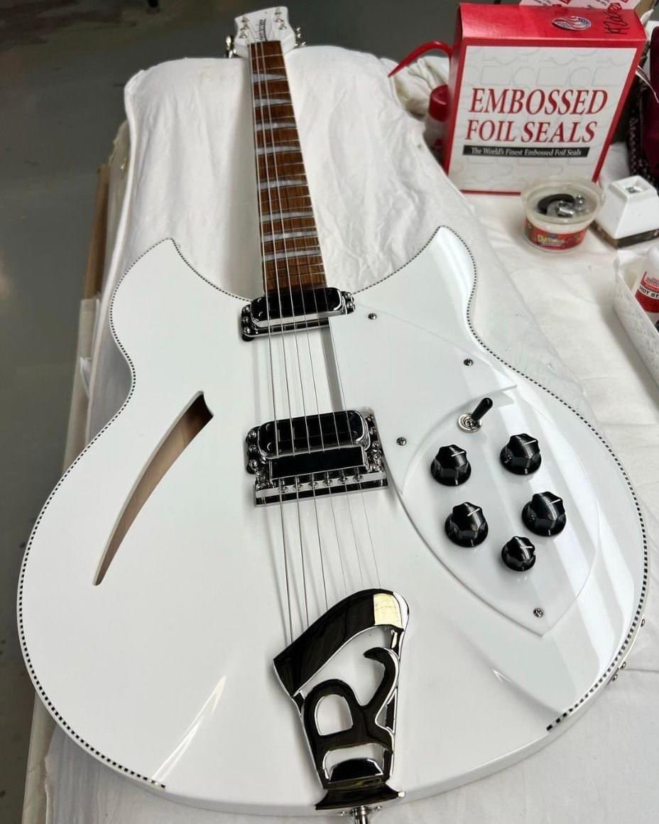 A sneak peak from the Rickenbacker factory, and on its way to Fab Gear....Stay tuned for pre-orders! <a href="/RickenbackerInt/">Rickenbacker Guitars</a>