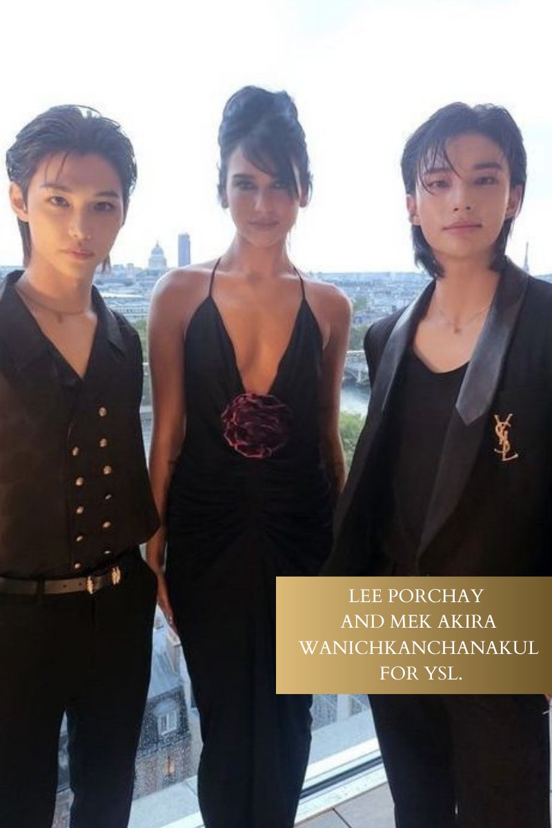 ⠀ ⠀⠀
Lee Porchay and Mek Akira Wanichkanchanakul for YSL. 
 ⠀ ⠀⠀