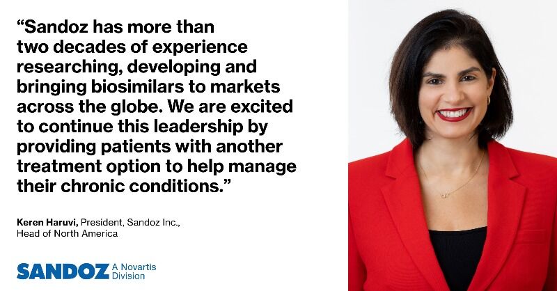AmPharmRev's tweet image. NEWS: Sandoz Receives US FDA Approval for Biosimilar Hyrimoz®

Sandoz intends to launch the Hyrimoz citrate-free HCF in the US on July 1, 2023.

aprpub.com/SandozHyrimoz 
@Sandoz_Global #PioneeringAccess #Biosimilar #Humira #rheumatoidarthritis #jia #PsoriaticArthritis #Crohns