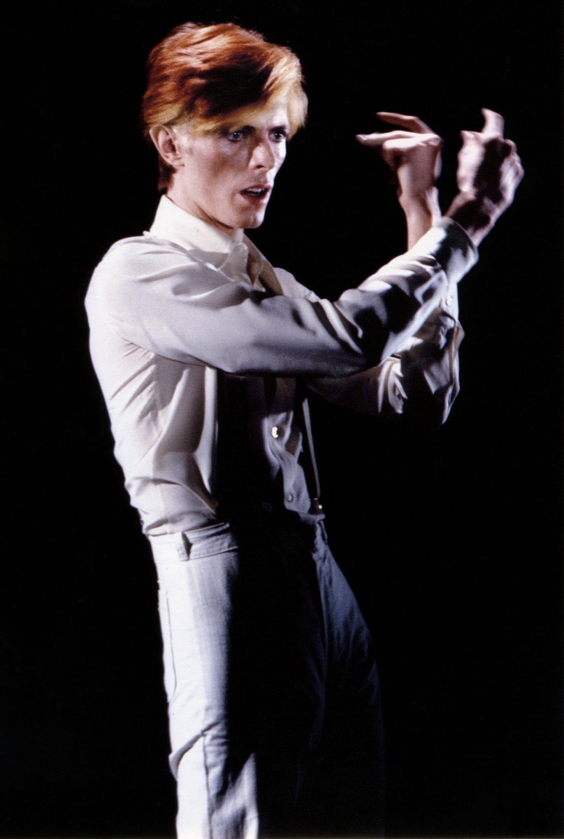 David Bowie during the filming of the Young Americans TV commercial ...