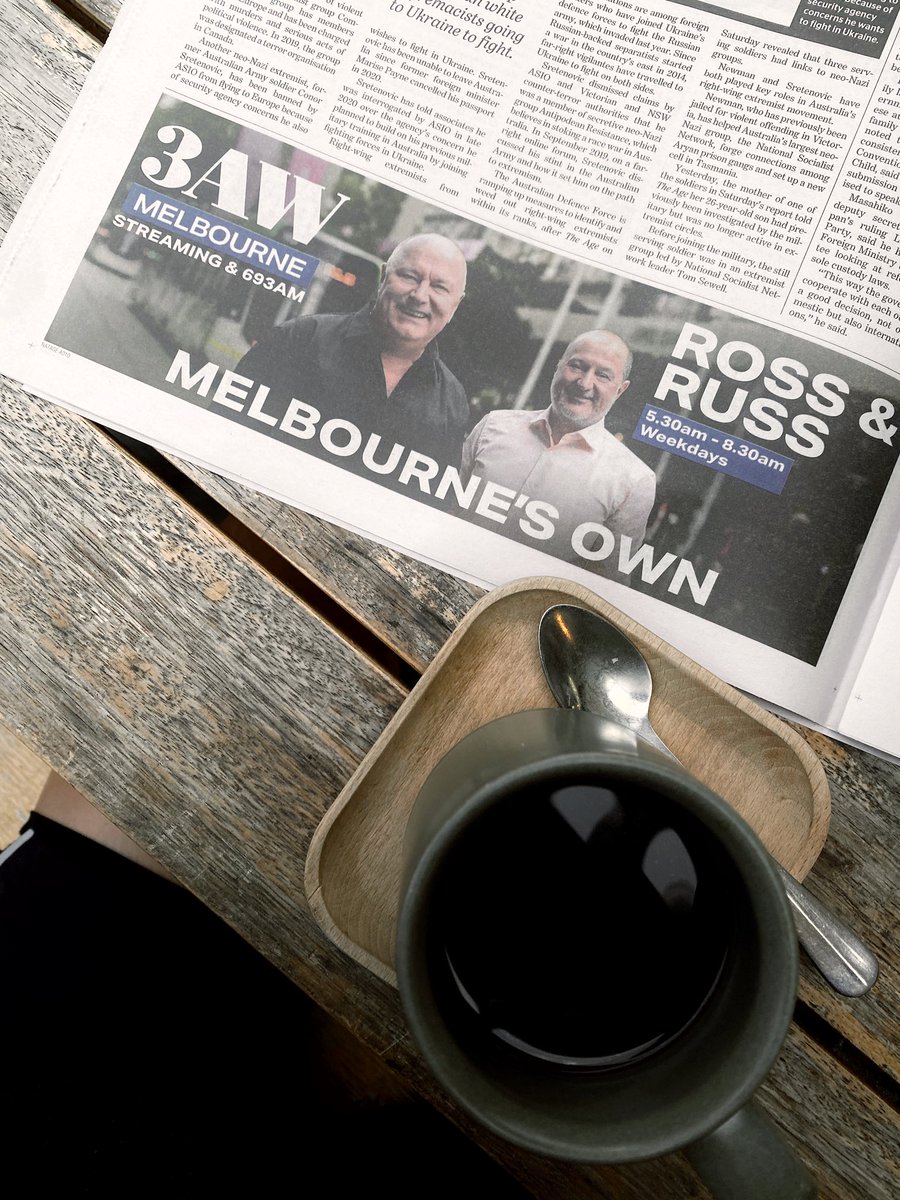 Listening to <a href="/3AW693/">3AW Melbourne</a>  while watching Ross &amp; John. #GoodMorningMelbourne !
