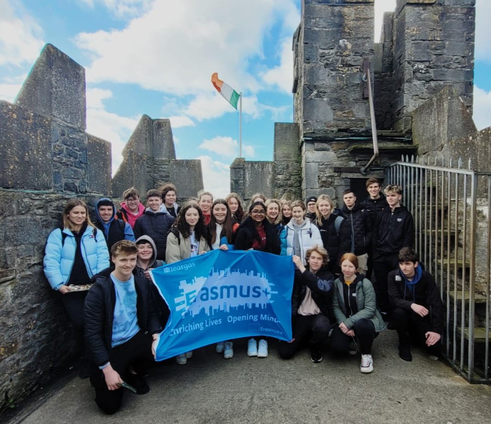 GerLyons6's tweet photo. Today's @stbrigids_LR @EUErasmusPlus activities included a fantastic tour of @BunrattyCastle,followed by time exploring @visit_galway city&amp;getting some 🇮🇪 Vs. 🇩🇪 rivalry going on the Bowling Lanes!Roll on the rest of the week!#ErasmusPlus @Leargas @GRETBOfficial @ShannonHeritage https://t.co/QnG92D9KE2