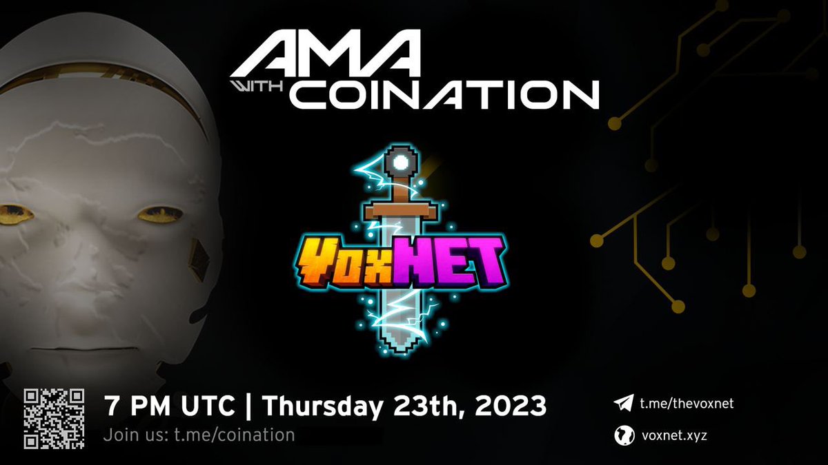 voxnetxyz's tweet image. 📢 Don't miss out on our upcoming AMA tomorrow at 7 PM UTC on the @coination_ telegram group! 

Our CEO &amp;amp; Founder will be answering all your burning questions about our platform and the future of Voxnet. 

See you there! 

#Voxnet #gaming