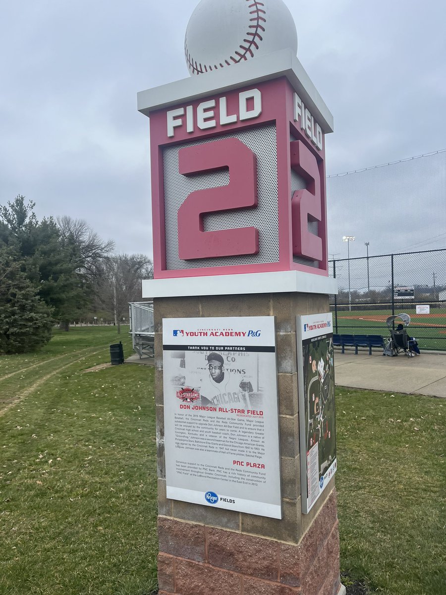 JohnFischesser's tweet photo. Stop #3, Cincinnati Reds Youth Academy, Field 2, Cincinnati, OH #Bombers #AMDG #StXBaseball https://t.co/6zr1UsK2dT