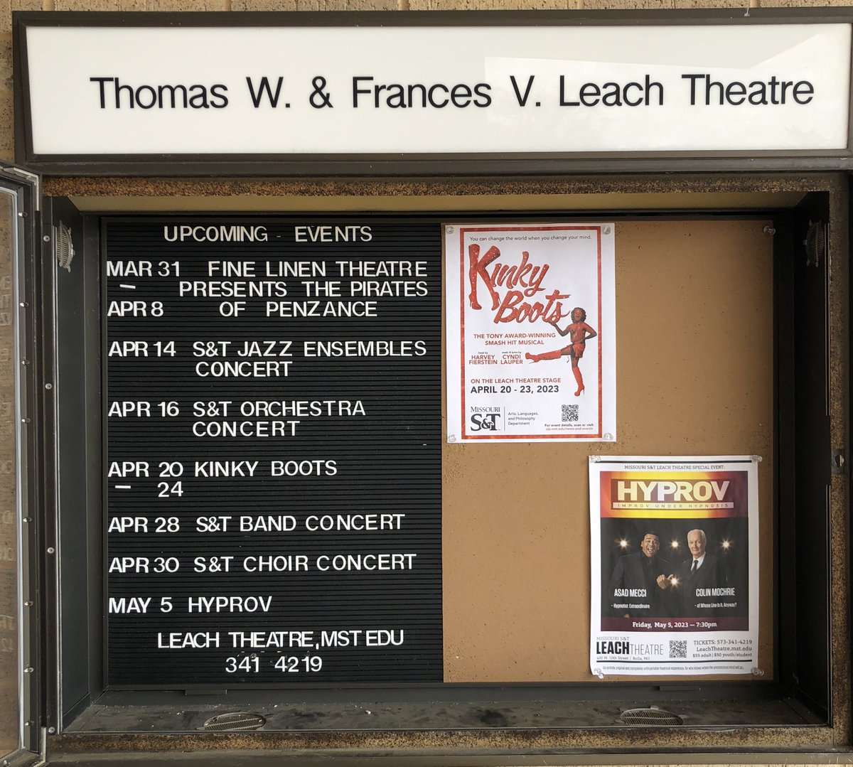 It's going to be a busy spring!  Comment below⬇️which event(s) you are most excited to come see! 👏🤩  Need tickets?  LeachTheatre.mst.edu or call 573-341-4219.