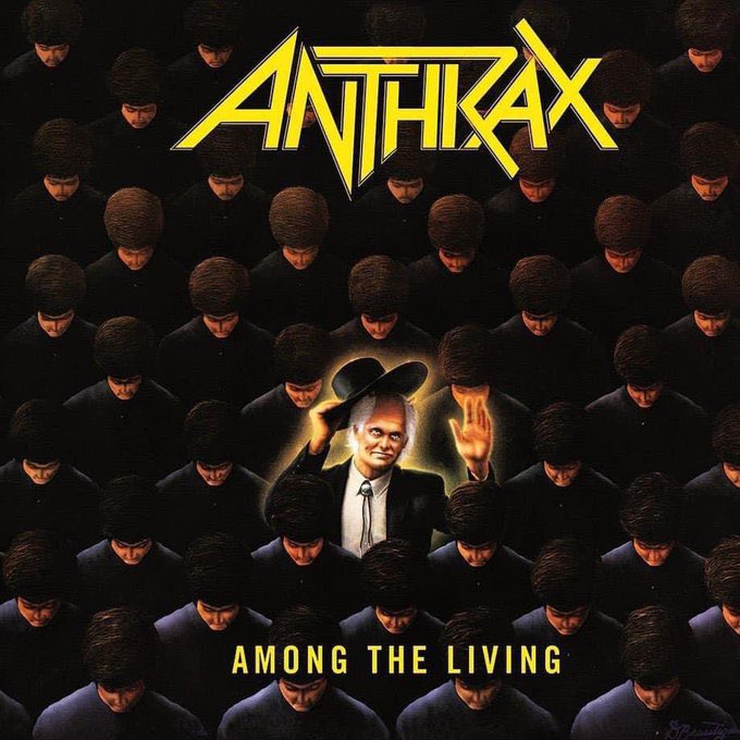 ThisDayInMETAL's tweet photo. March 22nd 1987 #Anthrax released the GREAT album "Among The Living" #CaughtInAMosh #Indians #IAmTheLaw #Efilnikufesin #OneWorld #HeavyMetal

Did you know...
The album peaked at number 62 on the #Billboard charts.
The album was dedicated to the late Cliff Burton of Metallica. https://t.co/nGRTzJ9I6G