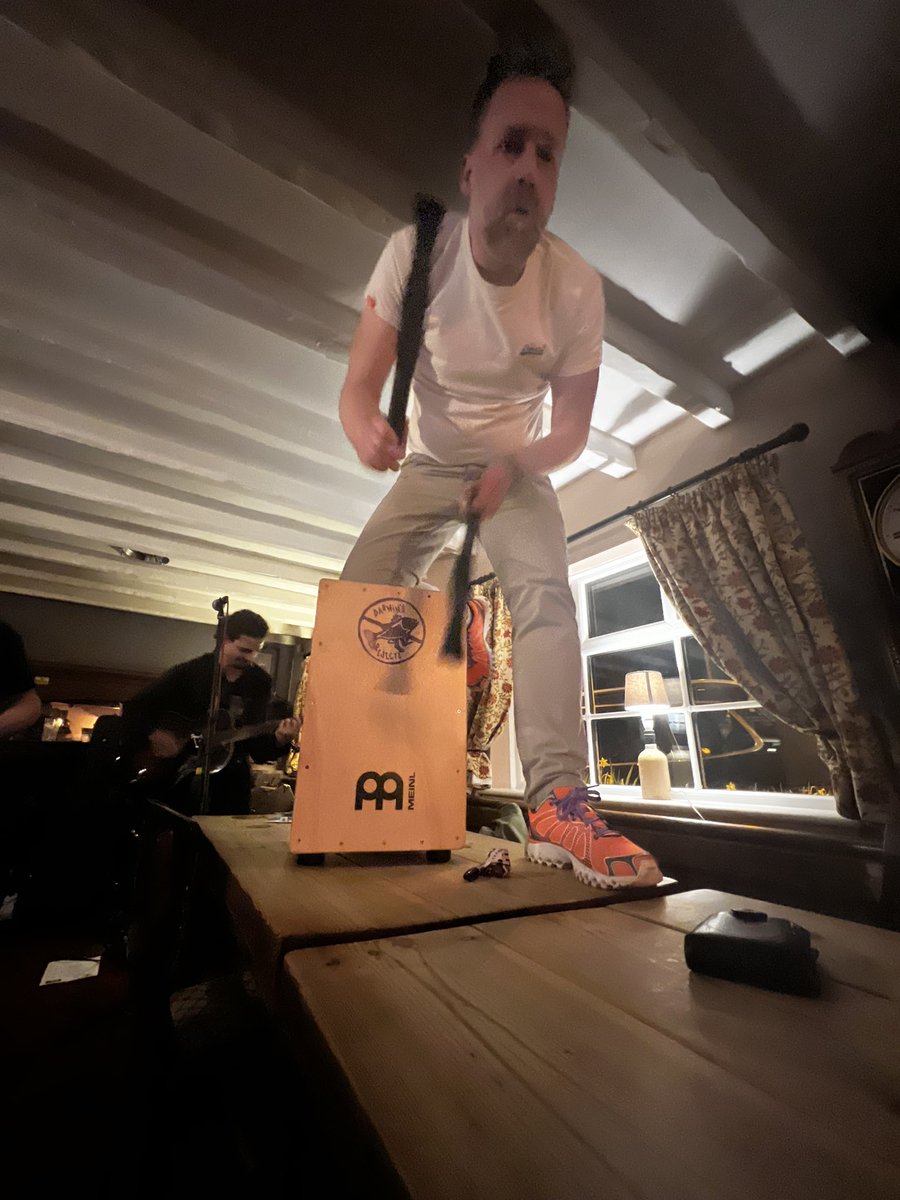 DarwinsRejects's tweet photo. When the pub doesn’t provide a drum riser #drummerproblems https://t.co/kIqTlChgrv