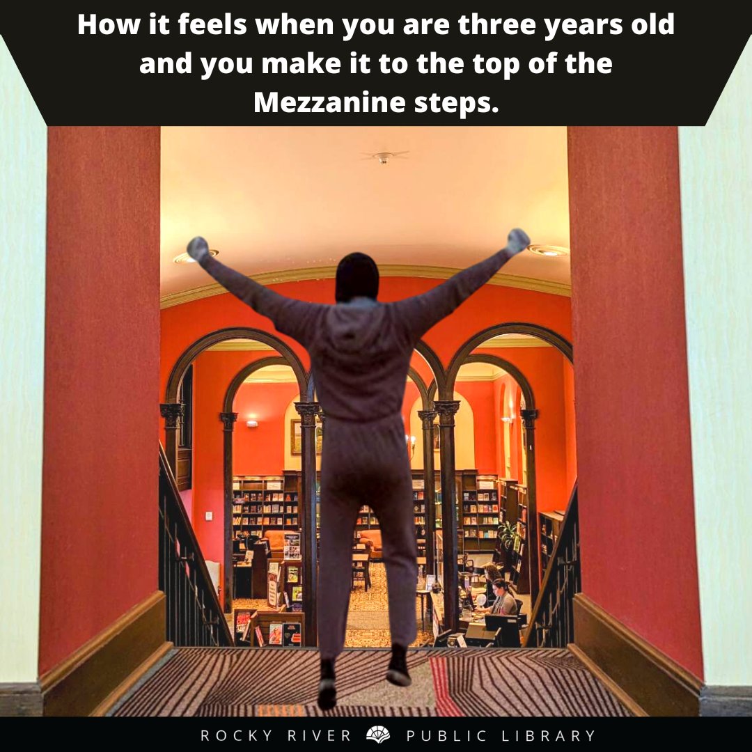 RRPL's tweet image. You really do feel on top of the world standing here! #library #librarysteps #childrenslibrary #rrpl