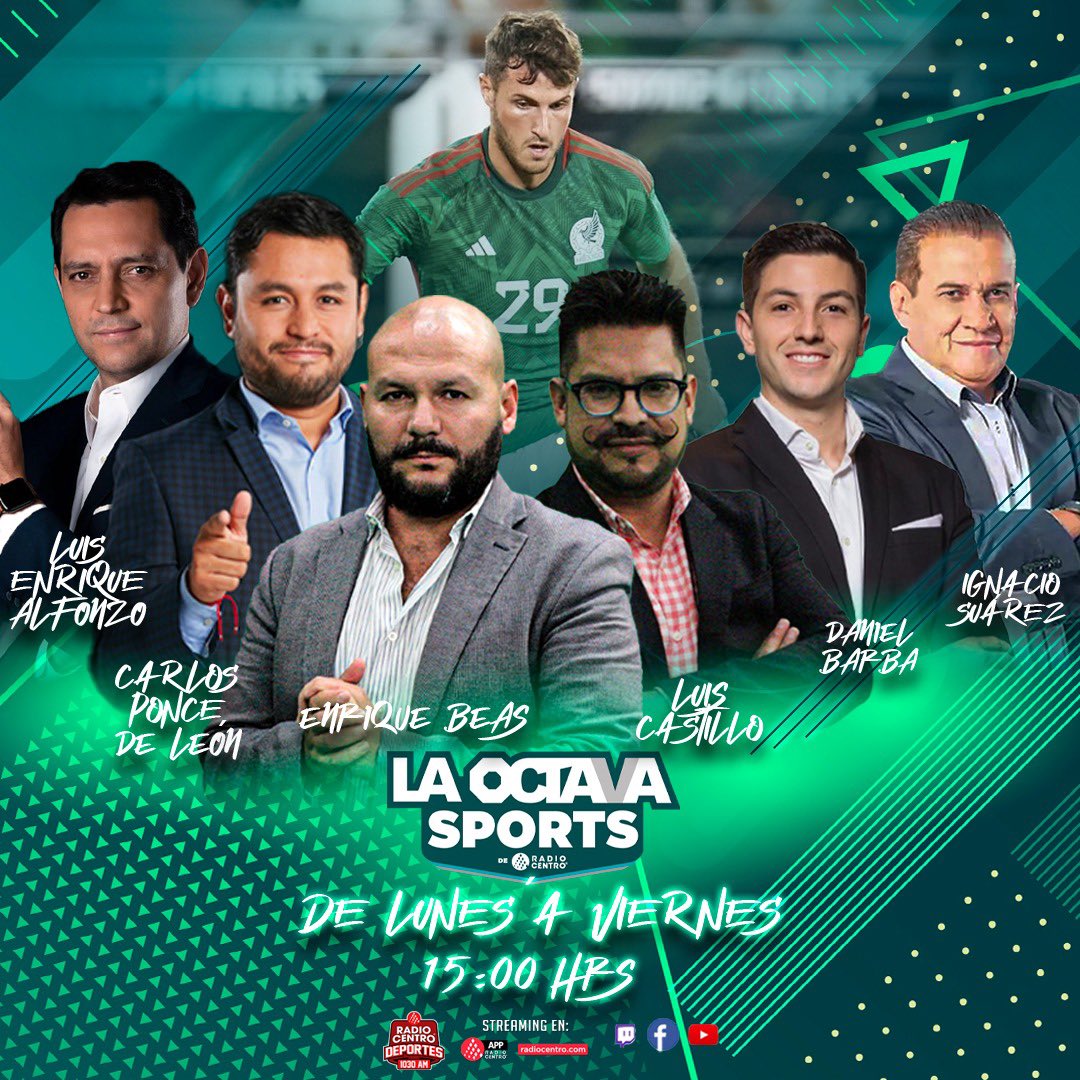 La Octava Sports (@laoctavasports) on Twitter photo 2023-03-22 20:57:57 SANTI GIMÉNEZ ARRANCA LA ERA DE DIEGO COCCA COMO EL ELEGIDO 🤩 Sintoniza La Octava Sports con la mejor información y el debate sobre la selección mexicana y su juego en Surinam 🇸🇷 📻: 1030 AM 📱: App Radio Centro 💻: youtube.com/live/AtgZieNJH… #TeDaMásEmociones SANTI GIMÉNEZ ARRANCA LA ERA DE DIEGO COCCA COMO EL ELEGIDO 🤩 Sintoniza La Octava Sports con la mejor información y el debate sobre la selección mexicana y su juego en Surinam 🇸🇷 📻: 1030 AM 📱: App Radio Centro 💻: youtube.com/live/AtgZieNJH… #TeDaMásEmociones