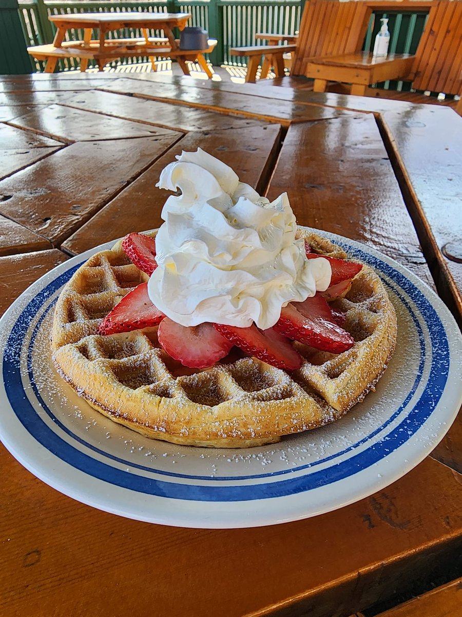 We're back, and just in time for spring🌱

WEEKEND WAFFLES AT THE FARM ARE BACK!
Strawberry-topped Belgium #waffles happening all day Saturday & Sundays in the farm kitchen 🤤
Come brunch with us! We're open 9am-5pm daily for the spring.... see you soon!

#farmfresh #CacheCreekBC