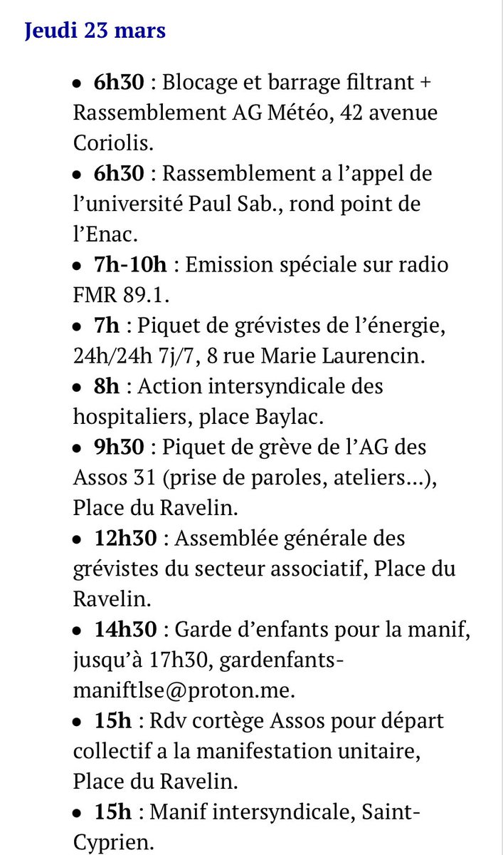 Programme de demain à Toulouse (non-exhaustif) via iaata.info/La-meilleur-re…