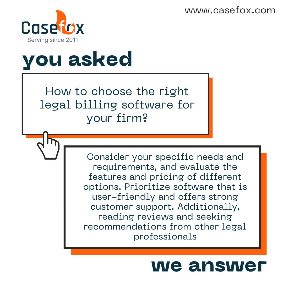 CaseFoxOnline's tweet image. Streamline your #billing process and maximize efficiency with the right #legalbillingsoftware for your law firm! 📈💰

bit.ly/3yVp6H4

#LegalTech #LawFirmManagement #legalbilling #lawfirmbilling #lawfirm #CaseFox