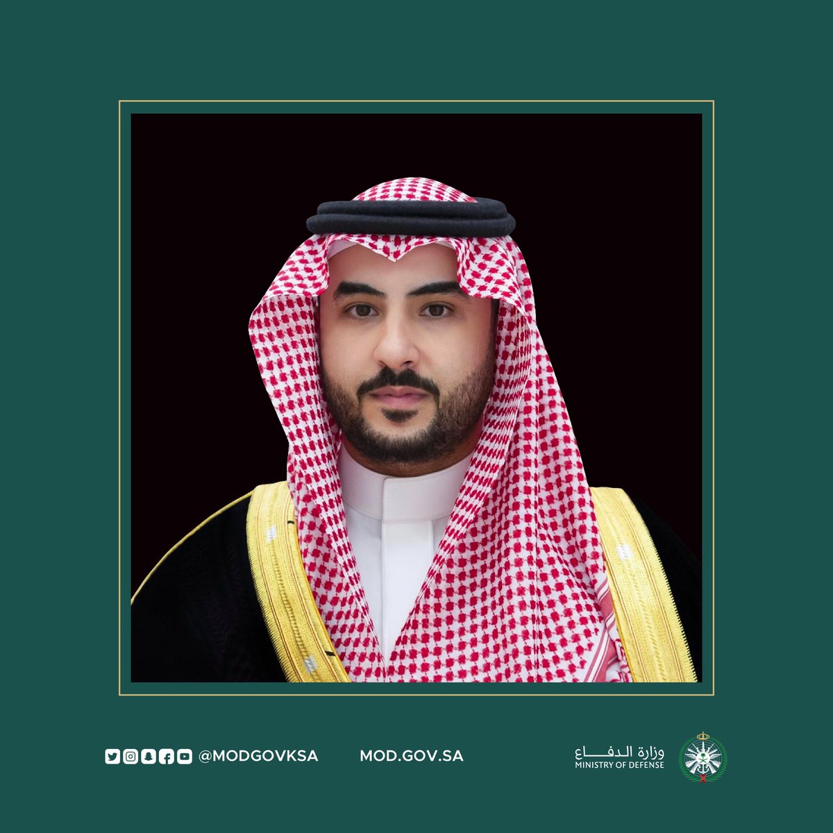 modgovksa's tweet photo. سمو وزير الدفاع يهنئ القيادة بمناسبة حلول شهر رمضان المبارك.

https://t.co/DWFYe69iZT https://t.co/yZpGZkZVMD