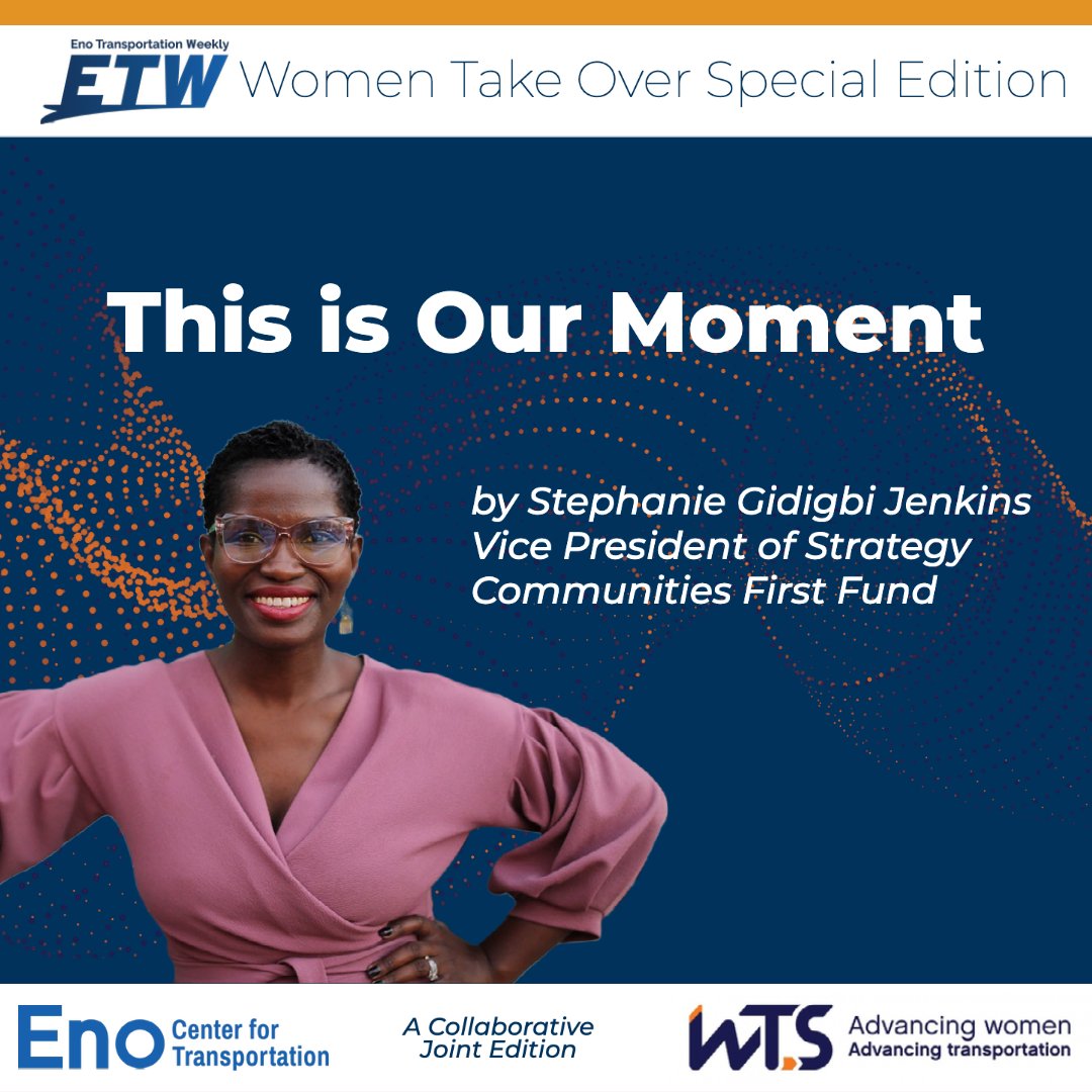 The IIJA created a lot of opportunities for folks, especially women. Stephanie Gidigbi <a href="/SimplySJG/">Stephanie</a> writes about how the IIJA is important to everyone in ETW's Women Take Over. enotrans.org/article/this-i…