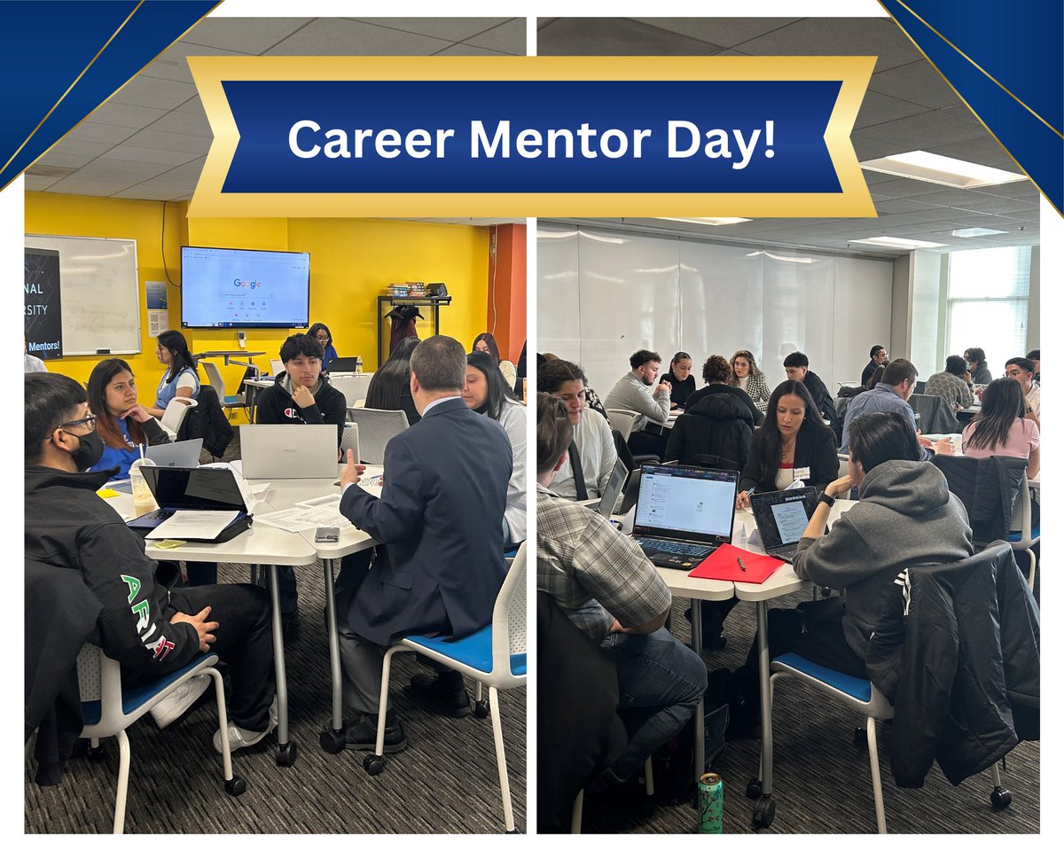 Our amazing undergraduate students at @nationallouisu attended our Career Mentoring Day, where they were able to improve their networking abilities and refine their professional materials. #careerprep