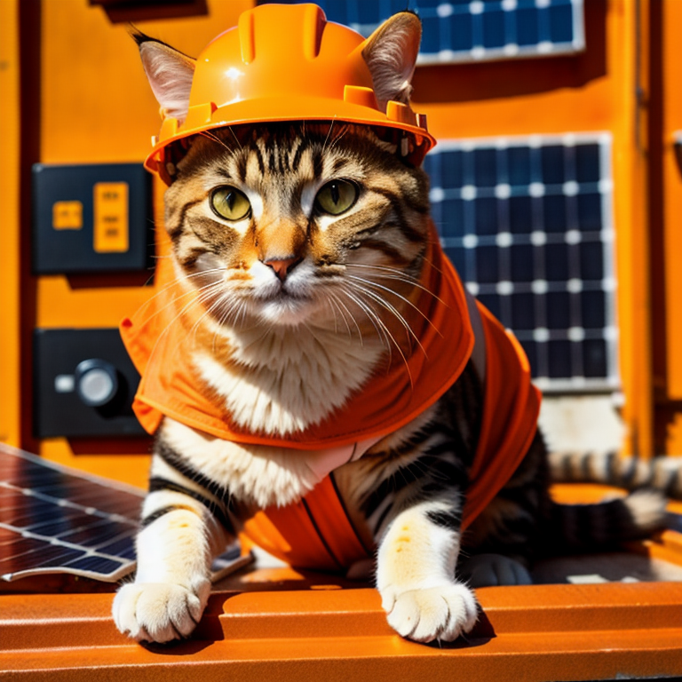 solarinstall's tweet photo. You need solar right meow!

> Follow us for more daily #solarart #digitalart #uniqueconcepts #aiart
> Art generated using #stablediffusion

#ai #midjourney #midjourneyart #stablediffusion #chatgpt #solar #solarenergy #solarpower #solarpanels #renewableenergy #solarpowered https://t.co/OuJuQAYWC9