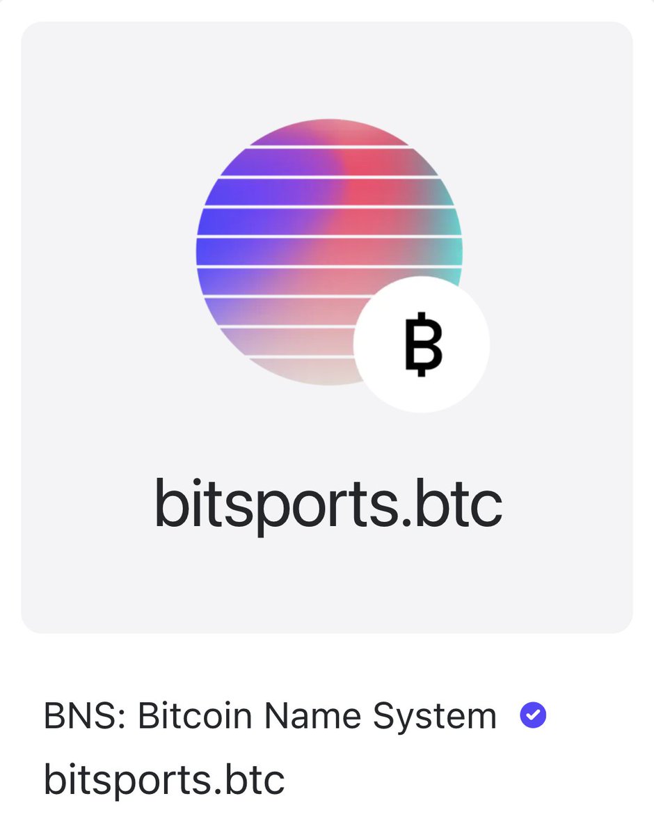 NoBitcoinNoGain's tweet photo. BitSports, It's In The Game 🪙🚀
#BitSports #NFT #NFTs #NFTCommunity #NFTdomain #NFTdomains #Web3domain #Web3domains #Web3 #Domain #Domains #Ordinals #OrdinalsNFT #Crypto #Bitcoin
@bns_dao @Stacks @trygamma @EASPORTS https://t.co/5XG4tmEWa8