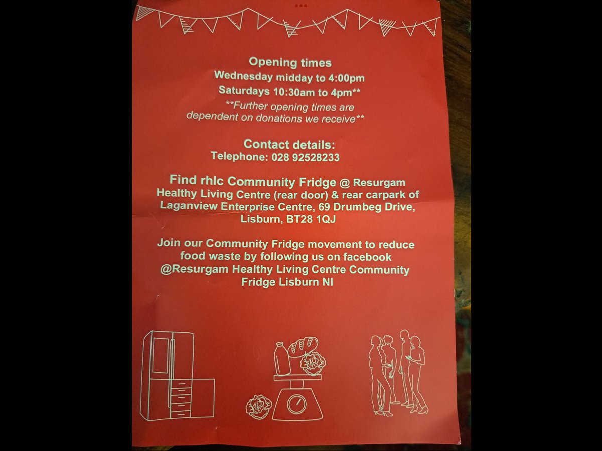 common_senseYEA's tweet image. Met Keith today a volunteer at #Communityfridge in Lisburn. A brilliant incentive that utilises the food that shops are about to throw out just before sell by date. Anyone can go in and help themselves to food stuffs, have a cuppa and a chat too if they want. 
Every little helps.