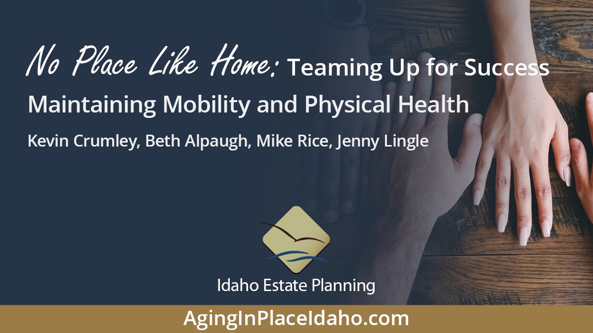 Idaho Estate Planning's No Place Like Home conference discussed the importance of Maintaining Mobility and Physical Health. Mountain Care Pharmacy, Simple Bites Meals, Comagine Health and Fit and Fall program joined us and shared important information t... bit.ly/3FCaYq6