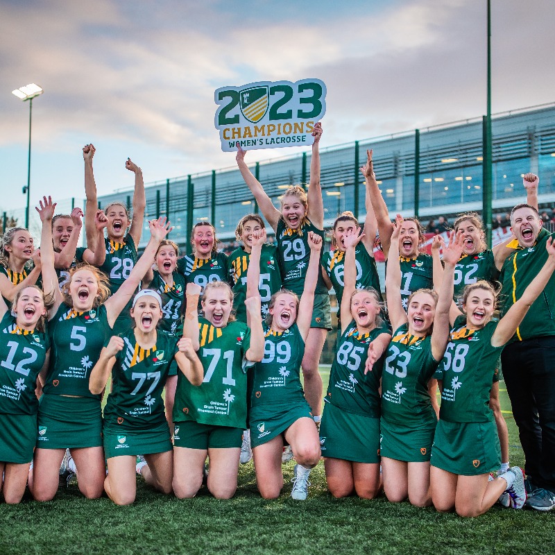 UoNSport's tweet photo. #BUCSBigWednesday 2023 🏆 | Magical scenes from the #GreenandGold with two more HUGE National Championship wins 🥳

@uonladieslax had an impressive win to top off what has been an incredible season, and @uonmhc brought it home in an unforgettable game 🙌

#WeAreUoN // 💚💛
