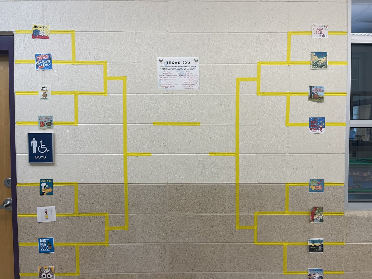 WindcrestLib's tweet photo. March Madness in full effect at Windcrest Library! We are voting for our favorite Texas 2x2 books. 😎 https://t.co/mZp3NF12Vo