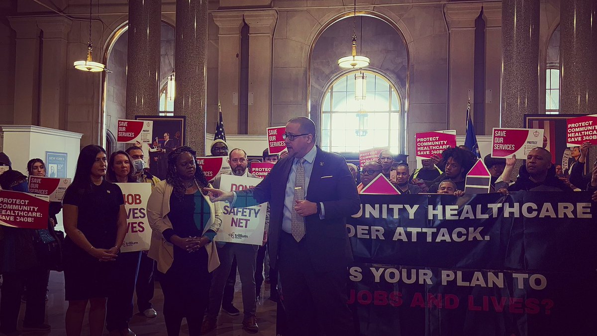 NYSenatorRivera's tweet photo. 340B healthcare providers and I were energized that a modified version of my bill S.5136 was included in the Senate One House. My proposal can safeguard safety-net providers and their vulnerable patients and protect pharmacies from PBMs and burdensome administrative costs. https://t.co/bEeACVOy58
