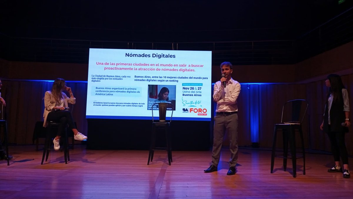 BAInternacional's tweet photo. Hoy participamos del #BADAForo junto a las distintas áreas del @gcba
Compartimos con otros equipos nuestros programas #StudyBA y #NomadsBA así como nuestra estrategia de proyección internacional para hacer de Buenas Aires el destino ideal para vivir, visitar y estudiar. https://t.co/Hx6twJfjpQ