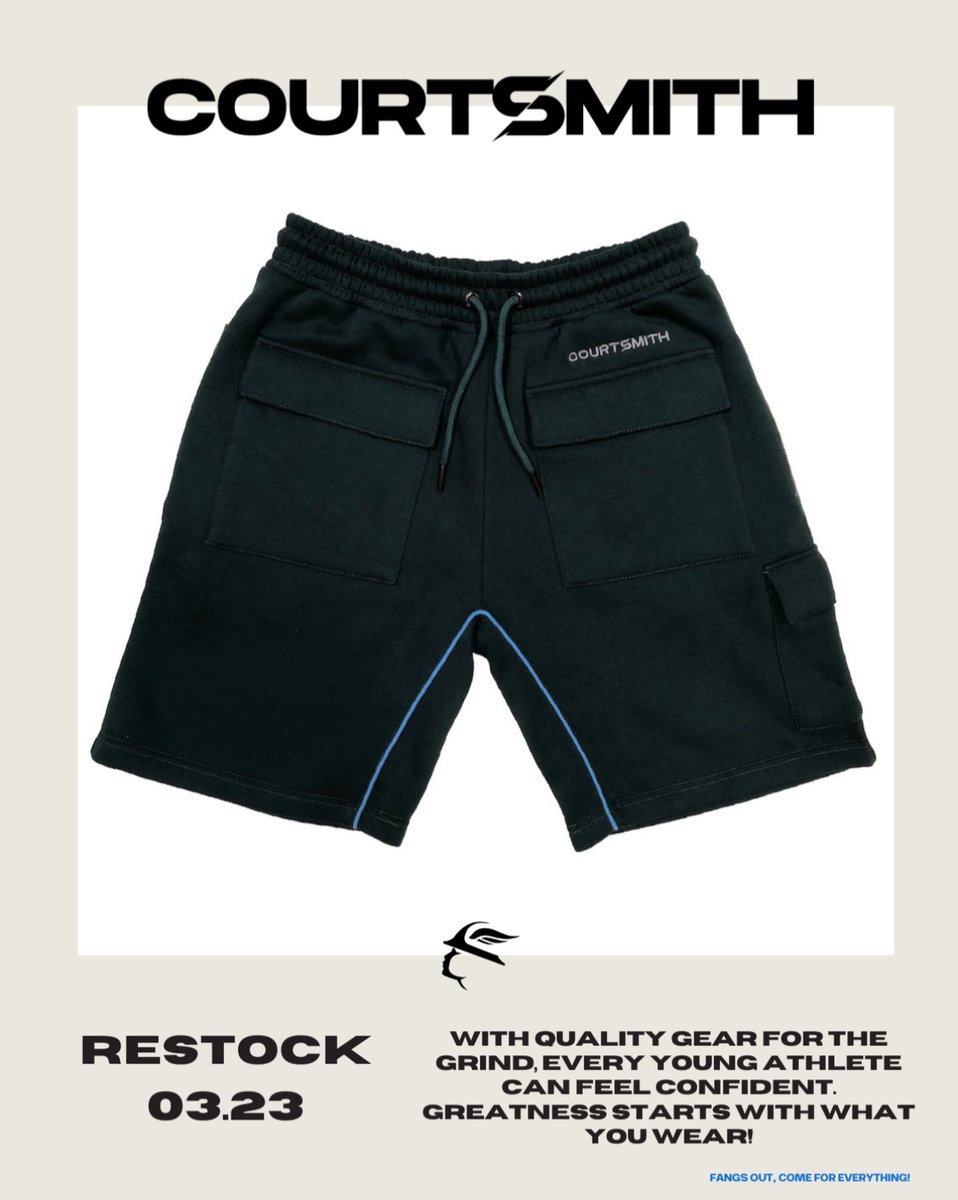 Y'all know the drill! Sparti shorts back in stock. #fangsout