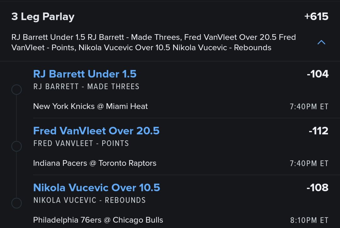 Coast2CoastBets's tweet photo. Fun little 3 leg #NBA parlay @Bob_Swagg put together!! 
Join the discord for more FREE plays
https://t.co/1roNvMlNeU

#GamblingTwitter #SportsGambling #sportsbettingtwitter #sportsbettingtips #sportsbet #PlayerProps #AriBets #FreePicks #Freepick #retweet #follow 
LIKE/RT https://t.co/uaV9mFskjo