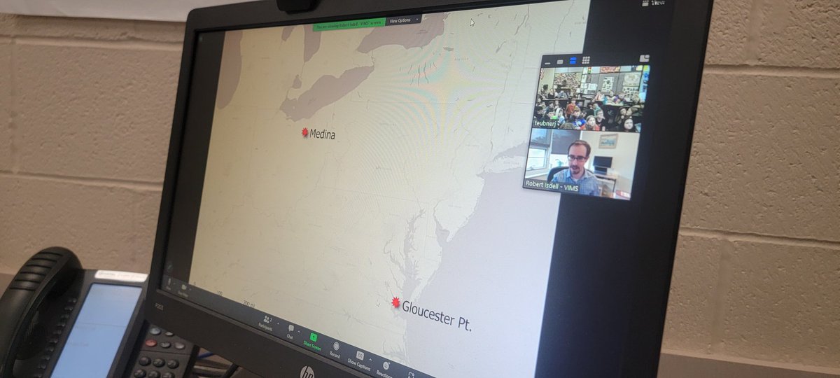 teubnerj's tweet photo. We Skyped a scientist today! Thank you, @IsdellRobert! Our students enjoyed your presentation,  especially learning about your research and marsh ecosystem in Chesapeake Bay.
@MrCondit @MissKirbyClass @mrschokanmath5 https://t.co/WiqVPgZBAx